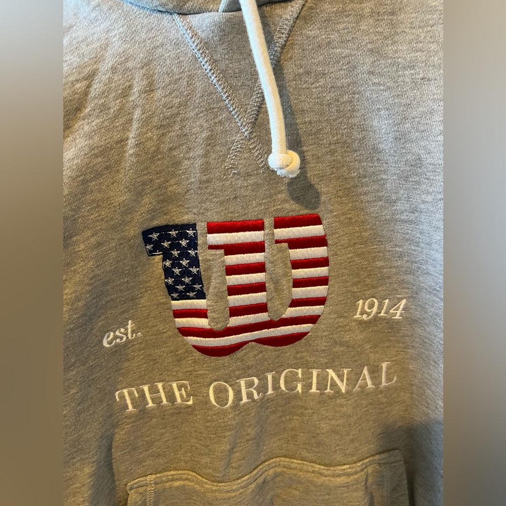 Gray Wilson branded hooded sweatshirt
